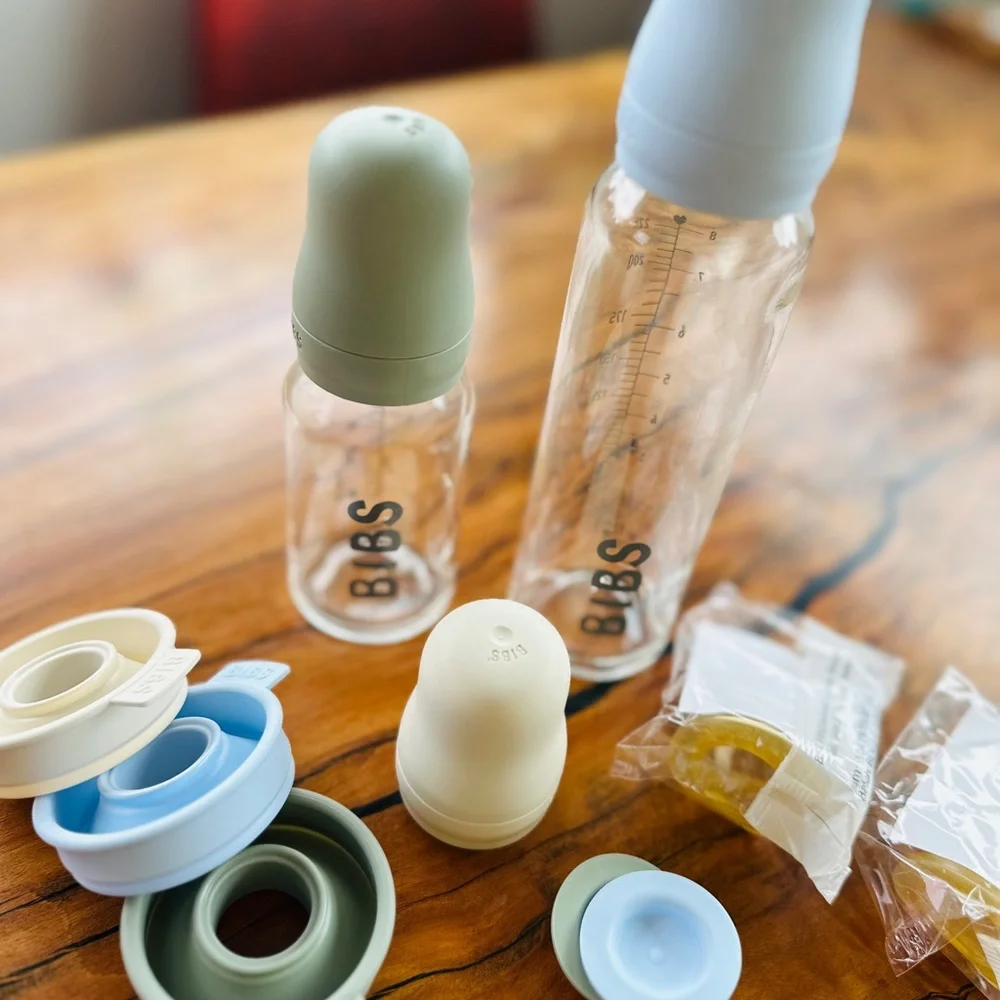 Bibs Bottles & Accessory Set in Pastel Blue, Sage, Ivory & Blush